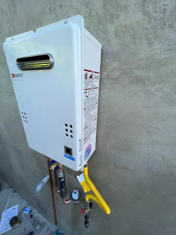 Tankless water heater installation for Mentcle homes